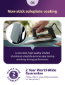 Philips HD1172 Classic Dry Iron Fast & Efficient | Linished Soleplate | 1000W Power | Durable Classic Design.