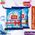 Yes Synthetic Detergent Powder Lemon - 2kg. (Combo Pack). 