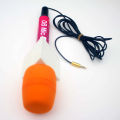 DB Journalist/Reporters Microphone for Mobile Phone with Chaina filtering Foam 3.5mm 4 pole jack Wooden Body Hand made Microphone. 