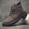 【Emotion HENG】Autumn and Winter New Warm Men's Shoes High-Top Dr. Martens Boots Worker Boot Men's Shoes Warwolf Fashion Breathable Thickening Men's Boots.