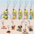 Funny Popo Pout Cat Meme Cartoon Key Chain Animal Bread Dog Bag Lanyard Keychains Pendant Spoof Phone Chain Student Kids Gifts. 