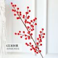 New Chinese Hawthorn Fake Flower Lucky Fortune Fruit Coffee Table Living Room Housewarming Decoration Wedding New Home Dried Flower Ornament.