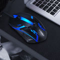 HXSJ T-WOLF V1 Wired Gaming Mouse 3 Button 7 Colorful Backlight 1200 DPI Office Mouse Built-in Weights for Laptop/PC. 