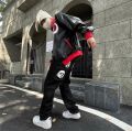 Hip Hop Printed Jeans Men Baggy Black Denim Trousers Straight Pants Spring Fashion Korean Streetwear Male Bottoms Y2K Clothes.