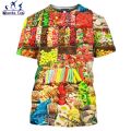 Mamba Top 3D Print Food Candy T Shirt Men Short Sleeve Women Tshirt Romantic Sweet Love Tee Color Chocolate Heart Pattern Design. 