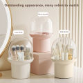 4 Grids Cosmetic Brush Desktop Organizer Dustproof Storage Box With Lid Luolong. 