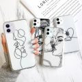 For iPhone 15 Pro Max Case For iPhone 11 13 14 Pro Max 13 12 Mini 7 8 Plus XR XS X SE Abstract Line Face Aesthetic Phone Cover. 