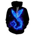 Colorful Flame Hoodie 3d Sweatshirt Men/Women Hooded Autumn And Winter Coat mens Clothing funny Jacket black Hoodies. 