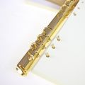 1Pc A7 2 Holes Gold Metal Spiral Binder Stainless Steel Binder File Folder Clip Loose-leaf Ring Binder Clip For Notebook Diary. 