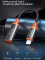 Lightning to Dc3.5mm Female Audio Cable Jack support Call Mic Control HD Resolution Headphone Aux Adapter for iphone. 