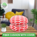 Round Cushion With Cover_Red _(18"x18")_Set of 5. 