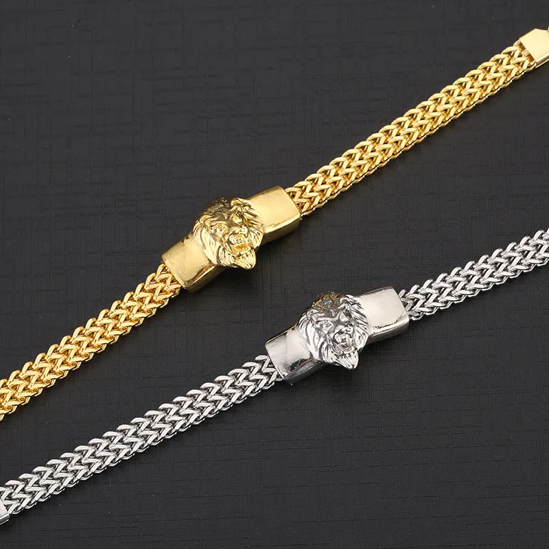 LION DOUBLE FRANCO BRACELET 18K hot GOLD