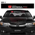 HONDA Car Universal Windshield reflective sticker Sport Windshield Banner Vinyl Decal Sticker CAR FRONT Windshield Glass Sticker FOR- Honda Car - Black. 