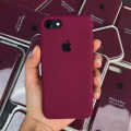 For Apple iPhone 7/8 Luxury Shockproof Liquid Silicon Case Back Cover Maroon/White/Black. 