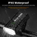 WEST BIKING 1500LM Bike Light Multiple LEDs Bicycle Headlights Battery Indicator IPX6 Waterproof Cycling Light WIth Double Mount.