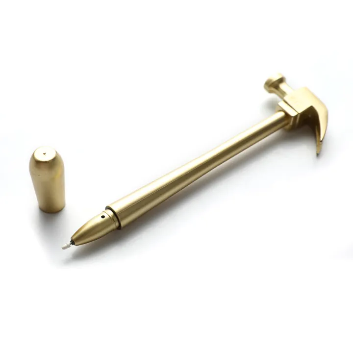 2Pcs%20Metallic%20Hammer%20Tool%20Stationery%20Creative%20Ballpoint%20Pen%20Hammer%20School%20Supply%20-%20Image%204