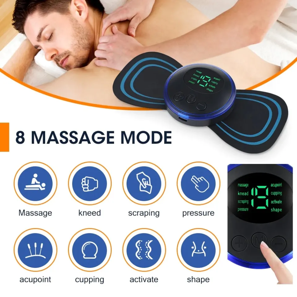 EMS Mini Massager with 3 Pad ,Muscle Stimulator Full Body Relaxation Electric