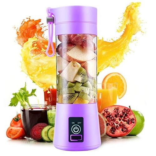 Electric Usb Juicer Blender Portable Juicer Cup Water Bottle Juicer Machine (Purple) - Juice Maker