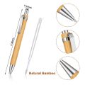 15 Pieces Bamboo Retractable Ballpoint Pen Black Ink 1 mm Office Products Pens Bamboo Ballpoint Pen Wood Ballpoint Pens.