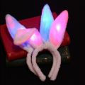 LED Headband Luminous Headdress Bunny Ears Headband Rabbit Headwear for Cosplay Girls Wedding Glow Party Hair Accessories.