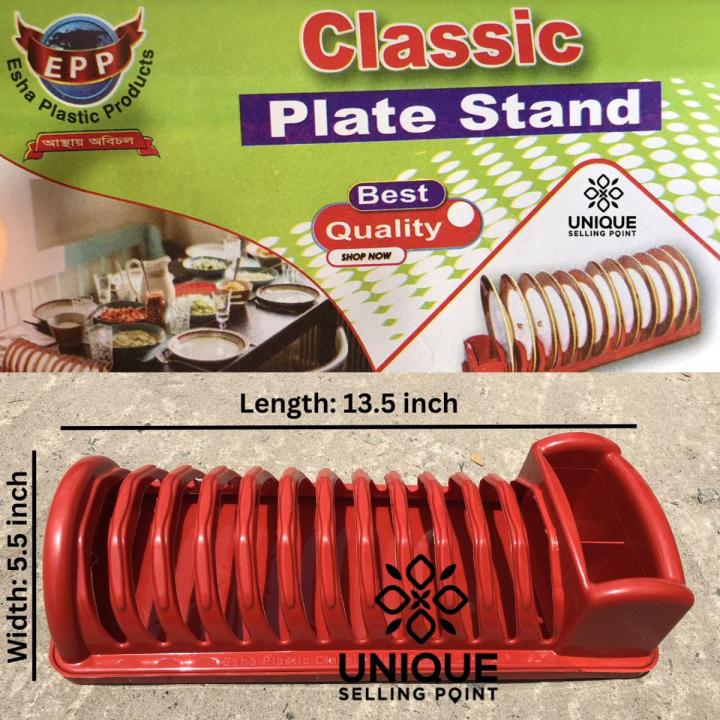 Classic Plate Stand Plastic, Plastic Plate Stand Display Holder For Kitchen