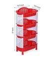 Style Fence Rack 4 - Step Red & White -Alna. 