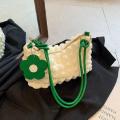 Fold Wrinkle Bag Good Quality Zipper Closure Women Shoulder Bags Pleated Bubbles Handbags for Women.