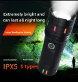 Sonford High Power Super Bright Rechargeable Flashlight | Handheld LED Torch Light with 40,000 Battery | Zoomable with 4 Light Modes | Long Runtime Torch with Holster for Camping, Emergency, Outdoor, and Home Use. 