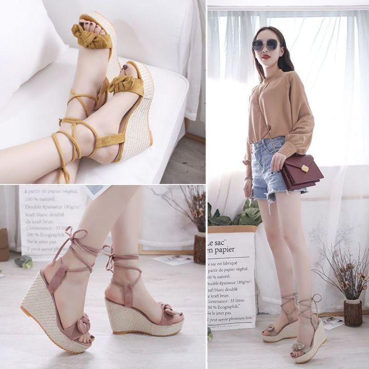Women's%20Wedge%20Sandals%20Summer2022New%20Korean%20Style%20All-Matching%20Strap%20Platform%20Shoes%20with%20Fairy%20Dress%20Shoes%20High%20Heels%20-%20Image%206