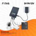 FiTAS TM55 DC Mini UPS 5V 9V 12V Output With Charger. 
