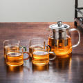 Upscaled Quality - 450ML/550ML/750ML Heat Resistant Glass Teapot Jug With Infuser Coffee Tea Leaf Herbal Pot - Innovative Design. 