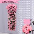 Decoration Silk Cloth Violet Flowers Basket Fake Hanging Wall Decor - Home Decoration Item - Home Decoration Item. 