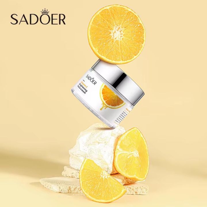 SADOER%20Vitamin%20C%20Brighten%20Orange%20Essence%20Face%20Cream-%2050g%20-%20Image%204