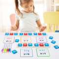 CVC Letter Spelling Block Flash Cards Game English Words Early Learning Educational Puzzle Game for Kids Montessori Wood Toy Vnce Lncei. 