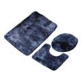 3 Piece Shaggy Bath Mats Set for Bathroom with Toilet Cover Absorbent Large Bathroom Rug Sets for Bathroom Floor Tub Bath Room. 