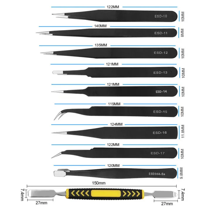 Qiunery%2010PCS%20Precision%20Tweezers%20Set,%20Stainless%20Steel%20Tweezer%20Maintenance%20Tool,%20Anti-Static%20Tweezers%20For%20Eyelash%20Maintenance%20Tool,%20Electronics,%20Jewelry-making,Laboratory%20Work%20Tweezers%20Sets%20-%20Image%203