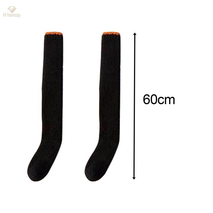 Women%20Knee%20High%20Socks%20over%20Knee%20Thigh%20High%20Socks%20for%20Home%20Living%20Room%20Black%20-%20Image%209