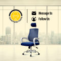 FF-EC-07ss ( white&blue) Smart Office Manager chair with Headrest (V-Mesh). 