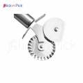 Double Wheel Pizza Cutter (Stainless Steel). 
