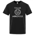 Casual Men's T-Shirt A Song of Ice and Fire T Shirt Valar Morghulis Print T-Shirts Summer Cotton Short Sleeve Breathable Clothes. 