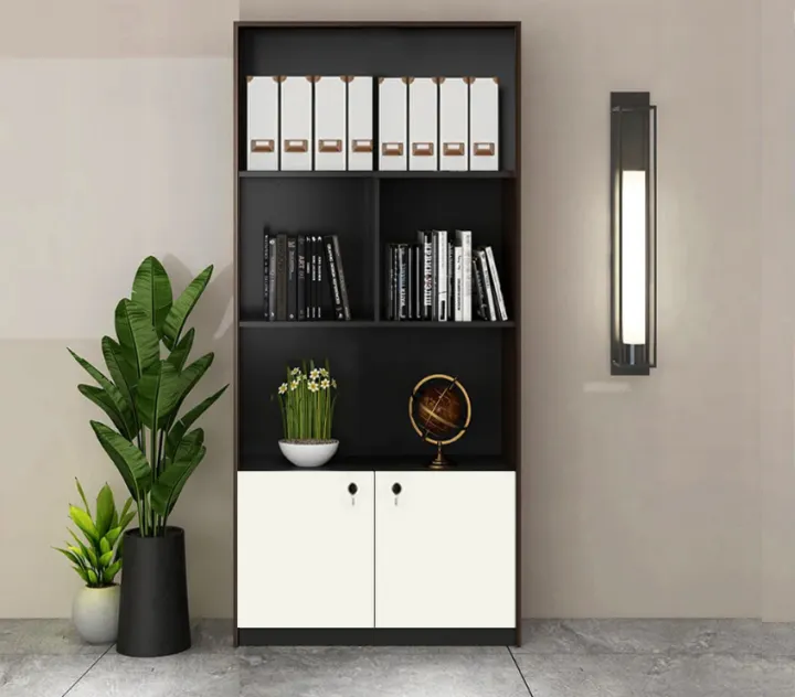 Bookshelf%20with%20Drawers%20Modern%20Bookcase%20Storage%20Rack%20Shelf%20Tall%20Standing%20Bookshelves,%20Large%20Display%20Racks%20Book%20Shelf%20with%202%20Door%20Cabinet%20for%20Bedroom,%20Living%20Room,%20Home%20Office,%20White/Antick%20-%20Image%203