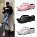 Flip Flops for Women2023Summer Wear Thick Bottom Height Increasing Non-Slip Non-Stinky Feet Sandals Simple Soft Bottom Casual Beach Shoes. 