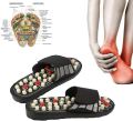 Unisex Plastic Acupressure Foot Massager Slippers, For Home/Office Foot Massage Slipper- Black. 