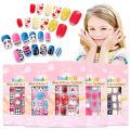 120Pcs Candy Child Nail Tips Kids False Nail Girls Cartoon Press on Nails Colorful Festival Full Cover Nails Cute Manicure Tools. 