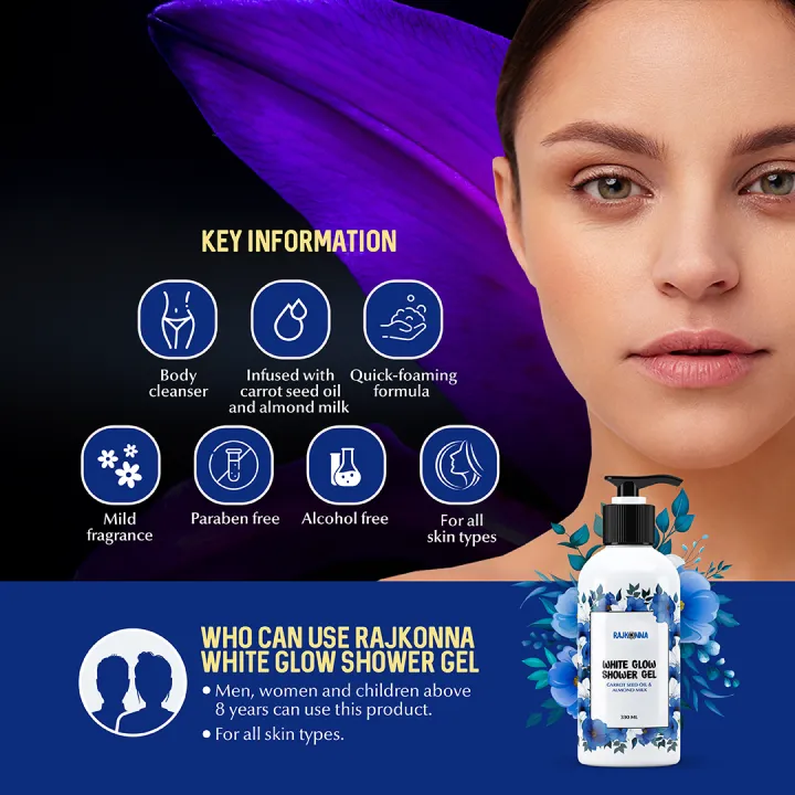 Rajkonna%20White%20Glow%20Shower%20Gel%20330ml%20with%20Free%20Loofah%20%7C%20Almond%20Milk%20&%20Carrot%20Seed%20Oil%20%7C%20Brightening,%20Moisturizing%20&%20Deep%20Cleansing%20Body%20Wash%20-%20Image%206