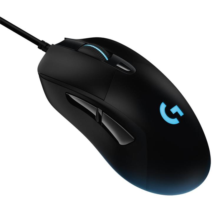 Logitech G403 Hero Wired Gaming Mouse, Hero 25K Sensor, 25,600 DPI, RGB Backlit Keys, Adjustable Weights, 6 Programmable Buttons, On-Board Memory, Braided Cable, PC/Mac, Black