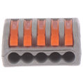 2/3/4/5/8 Way Reusable Spring Lever Terminal Block Electric Cable Wire Connector Encounter.
