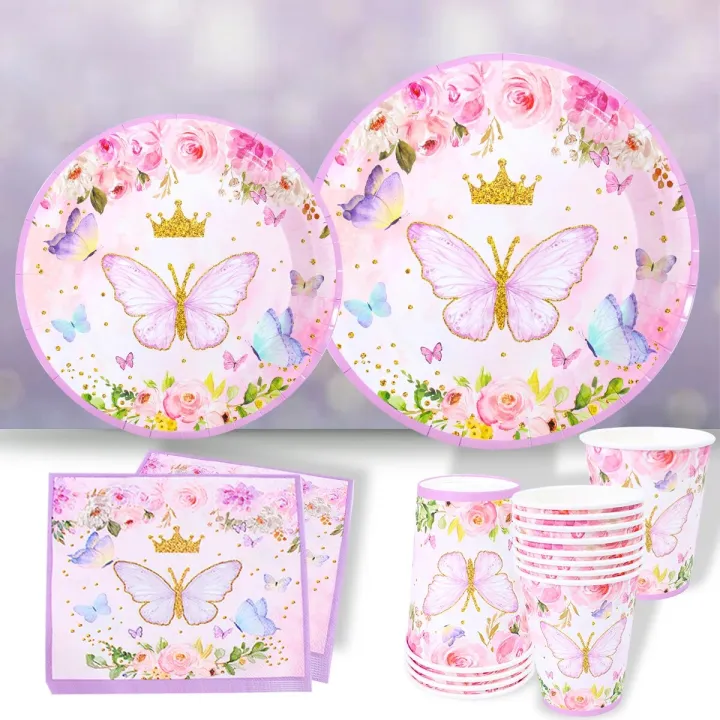 Purple%20Butterfly%20Disposable%20Tableware%20Napkin%20Butterfly%20Birthday%20Party%20Decor%20Girl%20Baby%20Shower%20Baptism%20Gender%20Reveal%20Supplies%20-%20Image%203