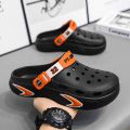 Men's Hole Shoes 2024 Summer Trendy Slippers Casual Non Slip Outdoor Sandals Deodorant and Breathable Wear-Resistant Beach Shoes. 