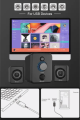 KISONLI U3000BT USB Multimedia Bluetooth Speaker Surround Bass Mini Speaker For Laptop Desktop. 